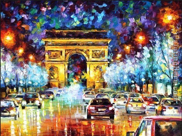 Arc de Triomphe offsite painting - Leonid Afremov Arc de Triomphe offsite art painting